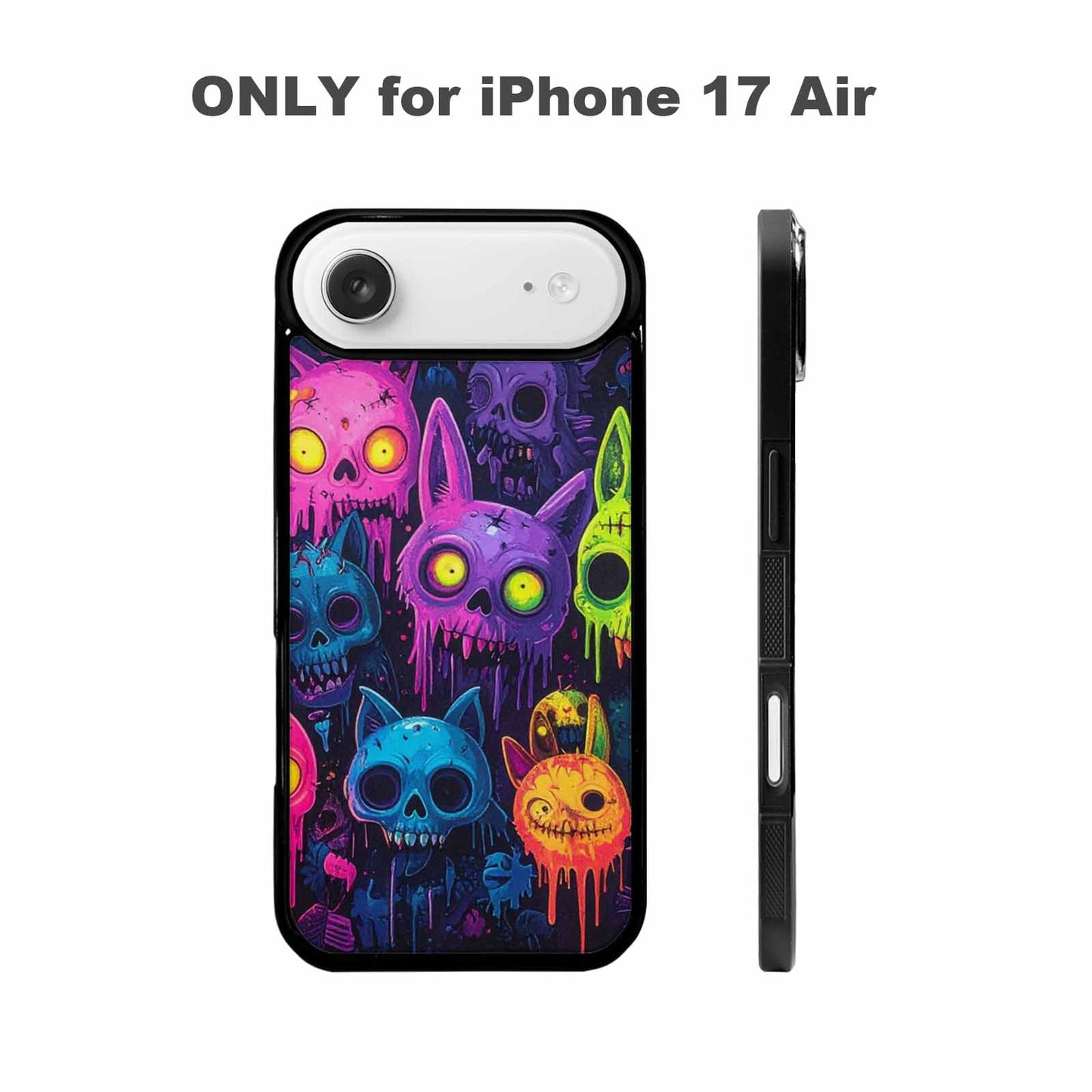 iPhone 17 Air Case — Mixed Toxic Glow Creature Pattern Cartoon, Custom Designed Case Cover