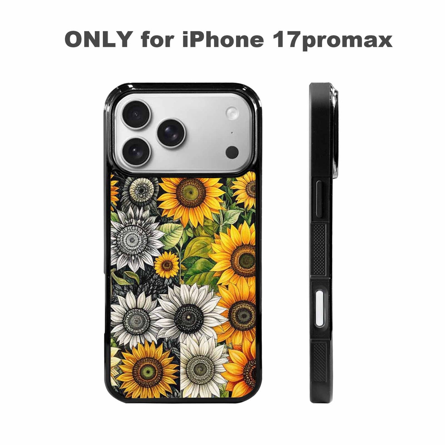 iPhone 17 Pro Max Case — Small Sunflower Pattern, Randomly Floral, Custom Art Phone Cover