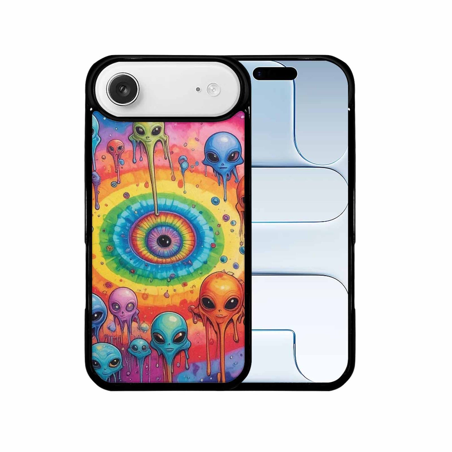 iPhone 17 Air Case — Melting Aliens Pattern Hundreds Of Alien, Custom Printed Phone Case