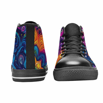 MEN'S Tie Dye Mandala High Top Canvas Dreamcore Custom Shoes