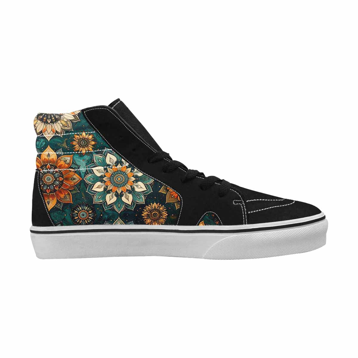 MEN'S Mandala High Top Canvas Wallpaper Art Custom Sneakers