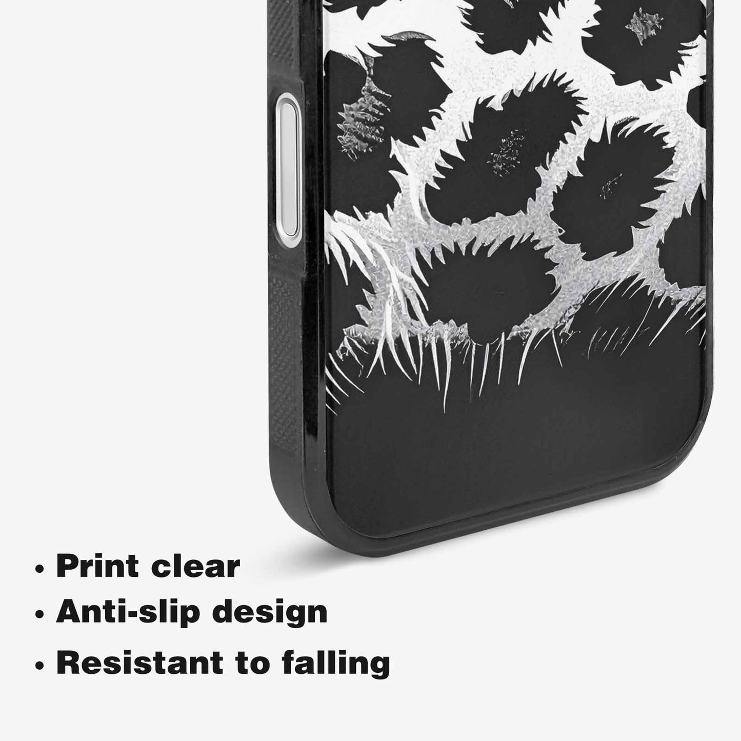 iPhone 16 Case — Leopard Print Black And White Style, Original Design Phone Case