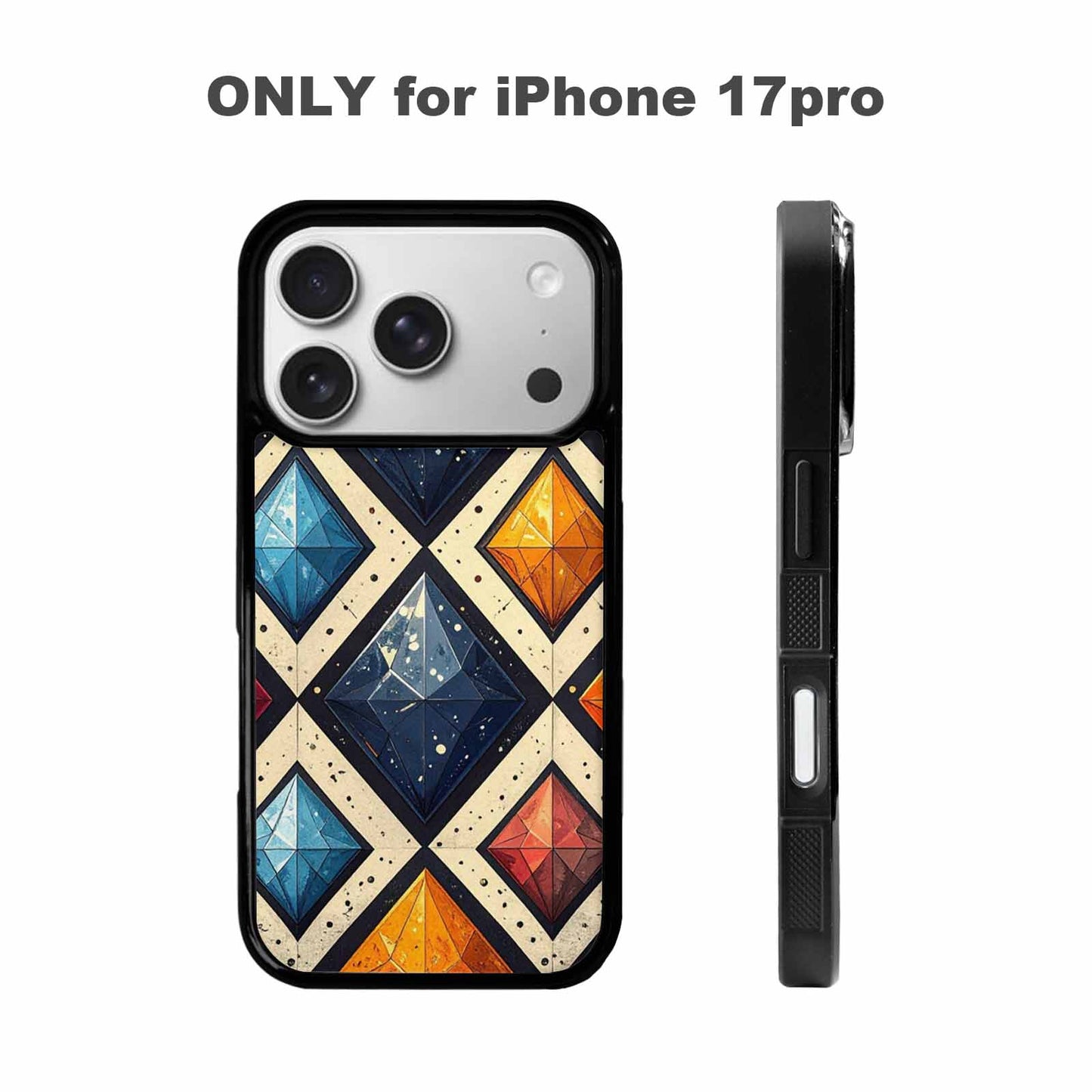 iPhone 17 Pro Case — Vintage Summer Diamond Retro Vintage, Customized Protective Case