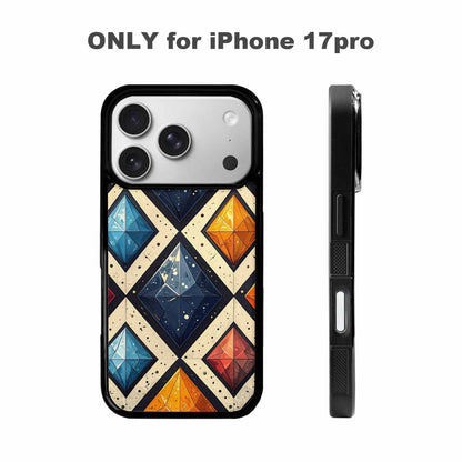 iPhone 17 Pro Case — Vintage Summer Diamond Retro Vintage, Customized Protective Case