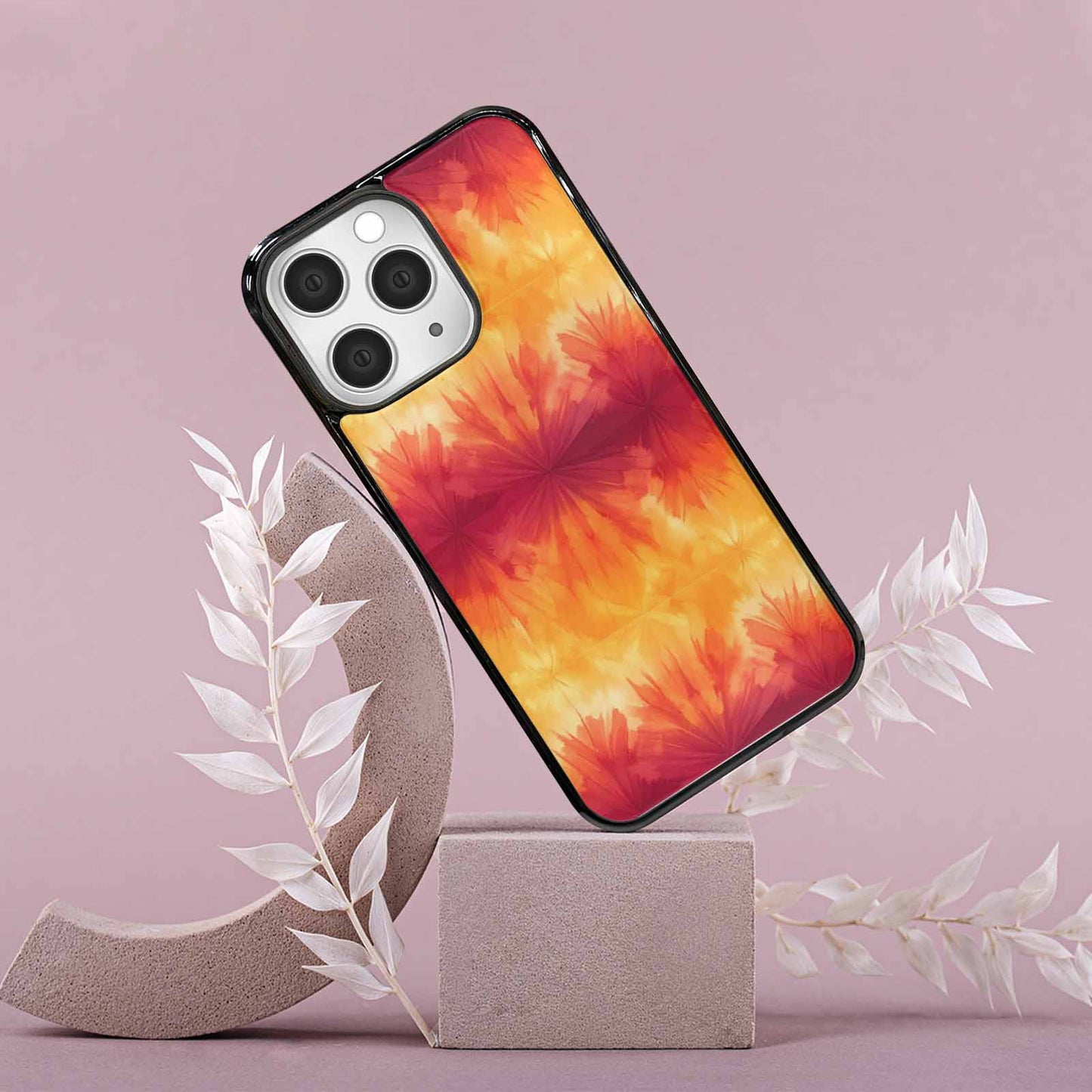 iPhone 15 Pro Max Case — Ombre Tie Dye Sunset, Personalized Phone Case