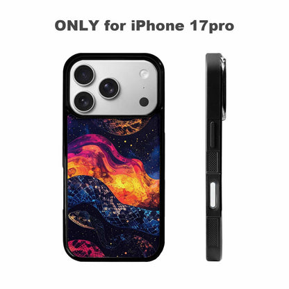 iPhone 17 Pro Case — Snake Print Galaxy Seamless Pattern Animal, Custom Printed Phone Case