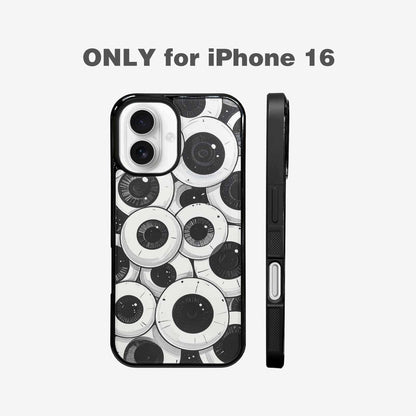 iPhone 16 Case — Googly Cartoon Eyeballs Custom, Unique Phone Case Design