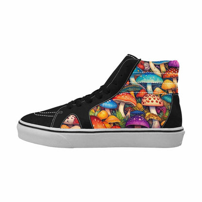 MEN'S Mushrooms High Top Canvas Grunge Custom Shoes
