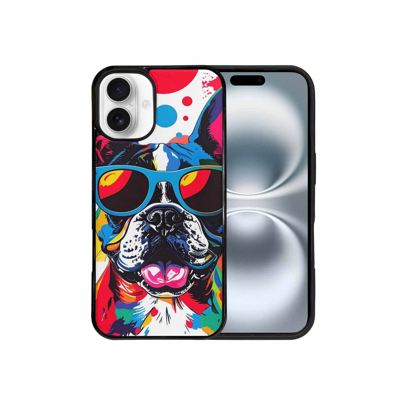 iPhone 16 Plus Case — French Bulldog Pop Art Pattern, Unique Phone Case Design