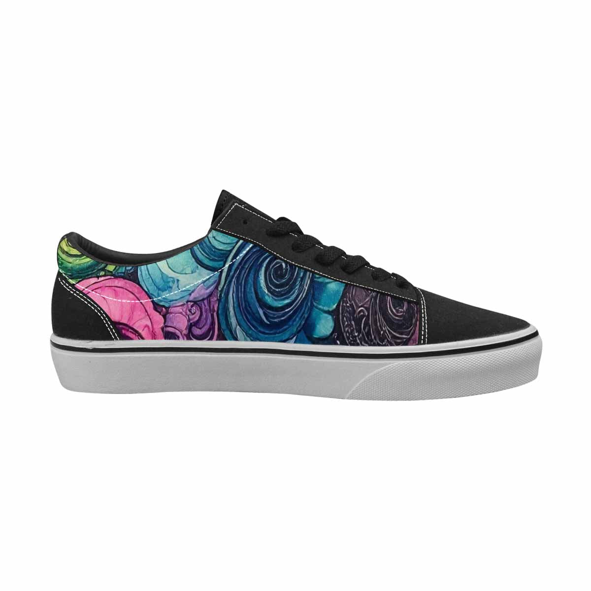 WOMEN'S Tie Lace-Up Canvas Wallpaper Art Custom Sneakers