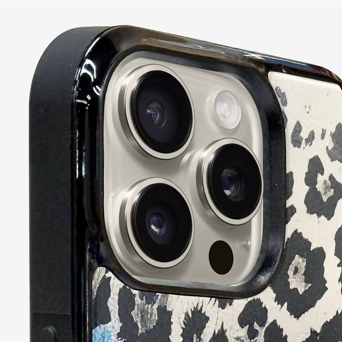 iPhone 15 Pro Max Case — Animal Print Black Blue Ink Animal, Customized Protective Case