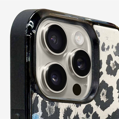 iPhone 15 Pro Max Case — Animal Print Black Blue Ink Animal, Customized Protective Case
