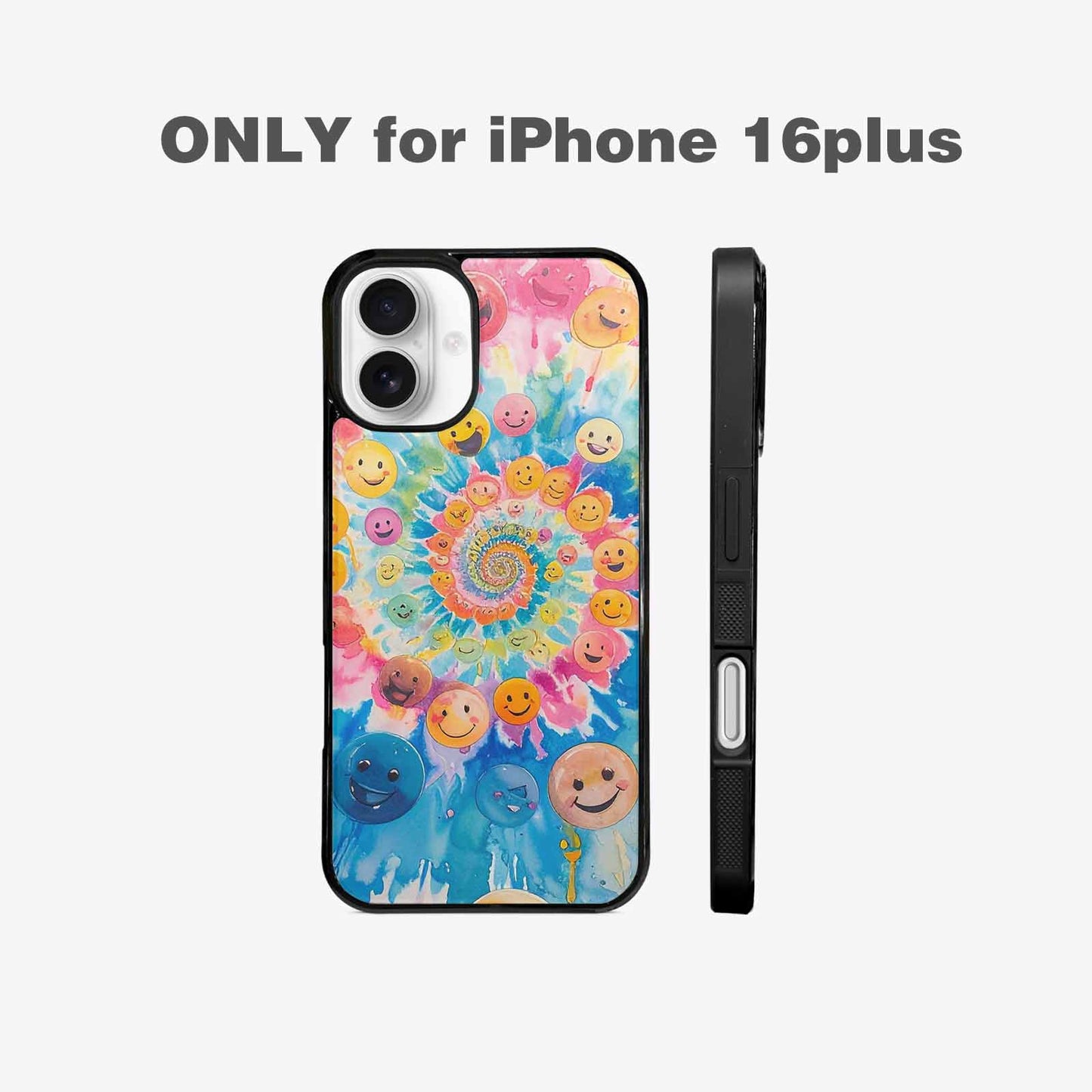 iPhone 16 Plus Case — Smiley Facessmiley Faces Tie D, Custom Print Case Cover