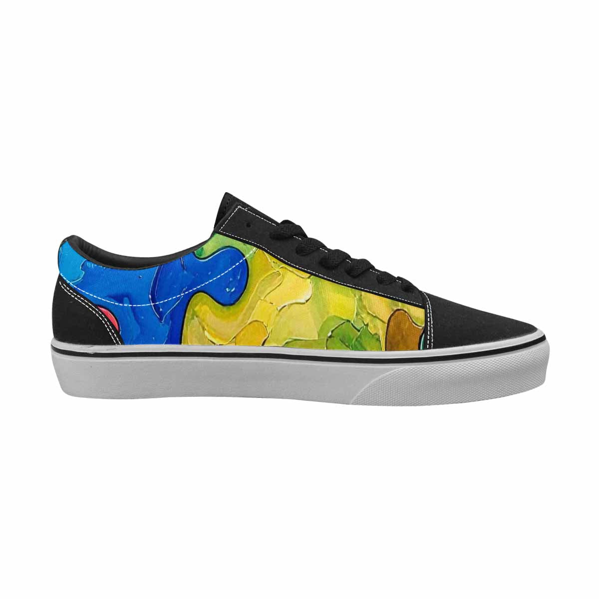 WOMEN'S Autism Puzzle Pieces Lace-Up Canvas Cottagecore Sneakers