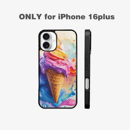 iPhone 16 Plus Case — Melting Icecream Collage, Custom Designed Case Cover