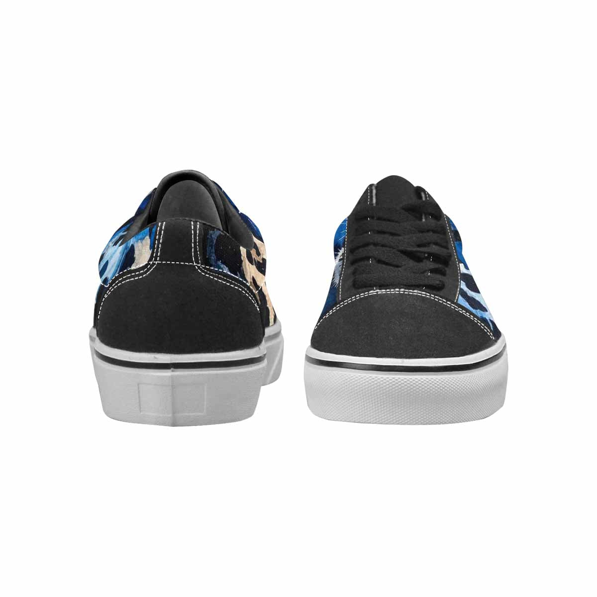 WOMEN'S Animal Print Lace-Up Canvas Wallpaper Art Sneakers