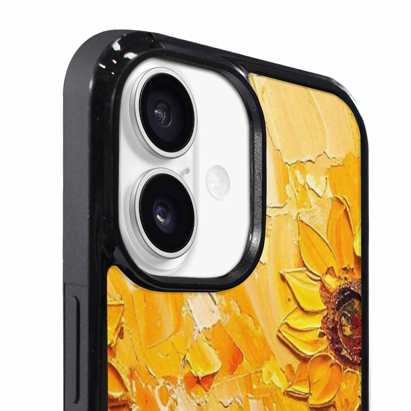 iPhone 17 Case — Impressionist Sunflower Brushstroke Pattern Floral, Custom Art Phone Cover