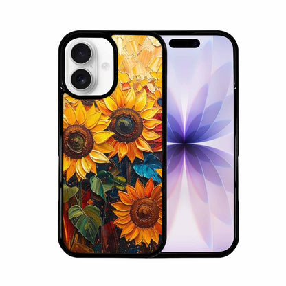 iPhone 17 Case — Impressionist Sunflower Brushstroke Pattern Floral, Unique Phone Case Design
