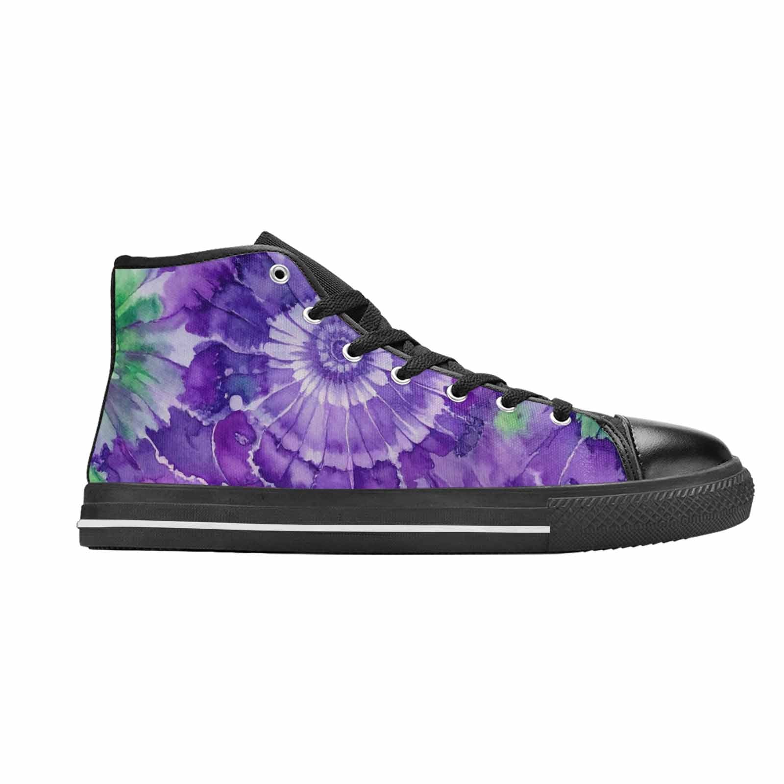 WOMEN'S Tie Dye - High Top Canvas Dark Academia Sneakers