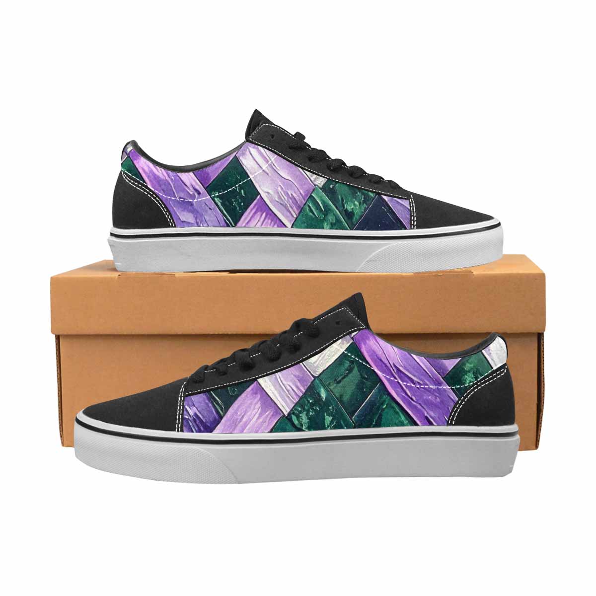 WOMEN'S Genderqueer Flag Color Canvas Lace-Up Y2K Custom Shoes