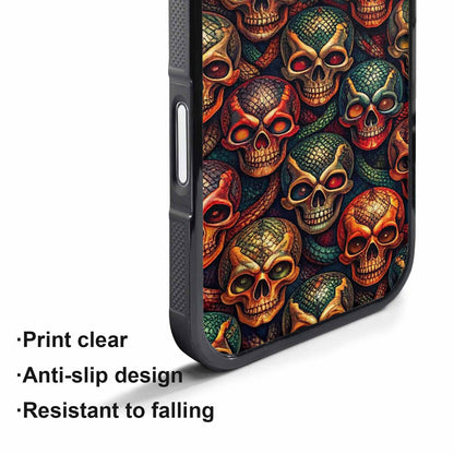 iPhone 17 Air Case — Snake Skulls Print Gothic Skulls, Original Design Phone Case