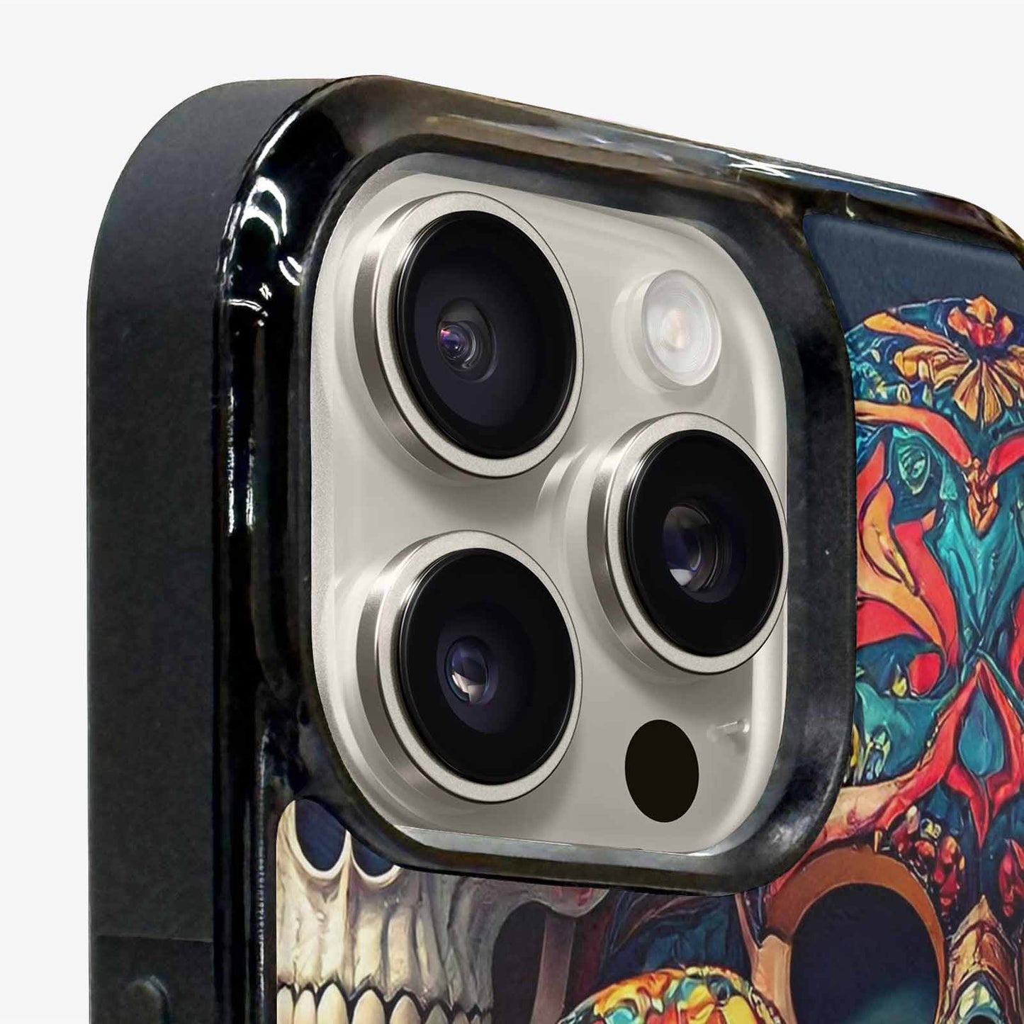 iPhone 15 Pro Max Case — Skull Waves, Custom Print Case Cover