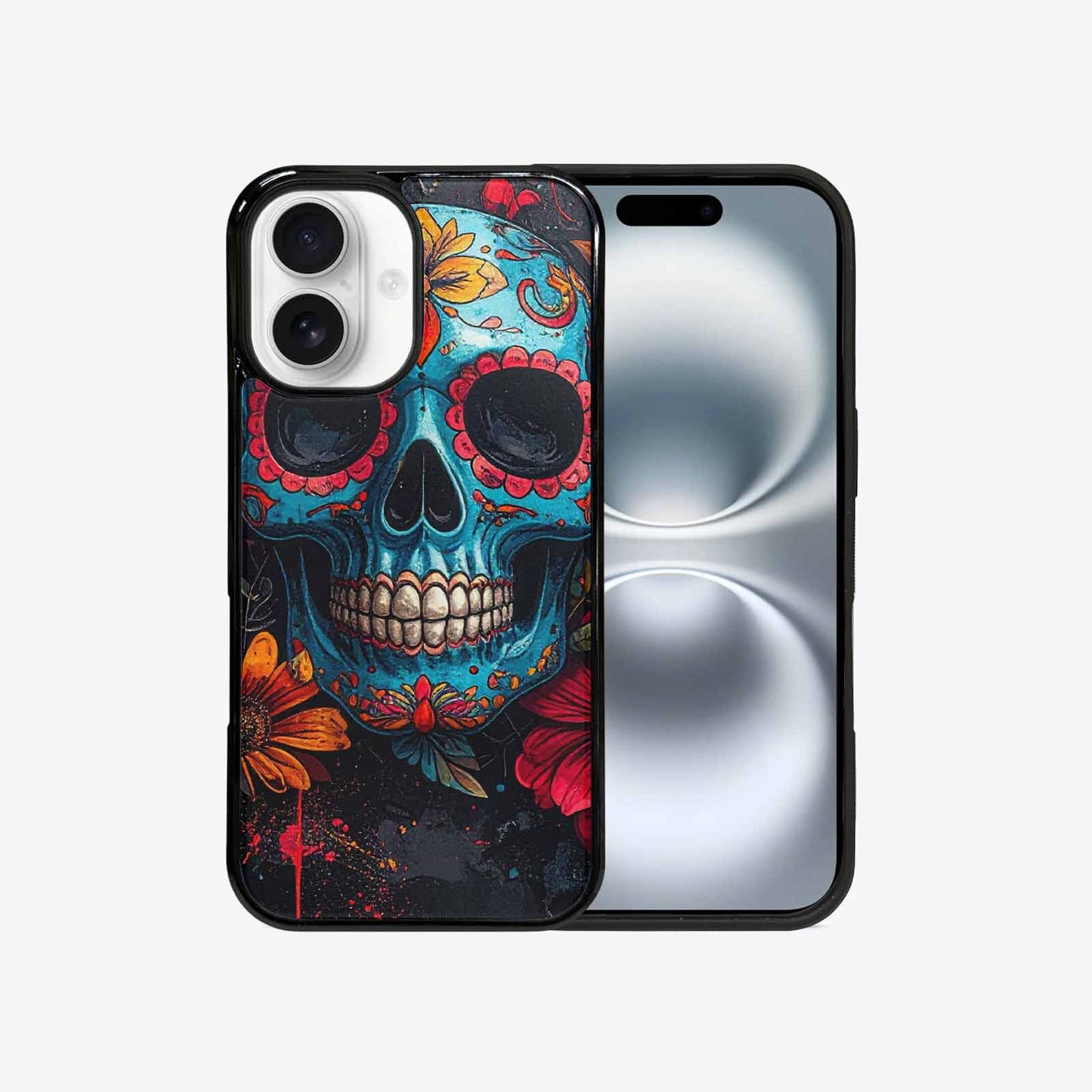 iPhone 16 Case — Graffiti Skull Art Seamless Pattern Vibrant, Custom Designed Case Cover