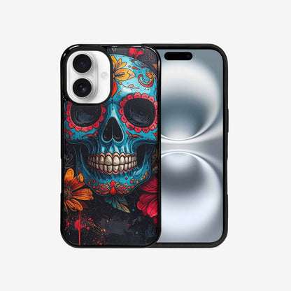 iPhone 16 Case — Graffiti Skull Art Seamless Pattern Vibrant, Custom Designed Case Cover