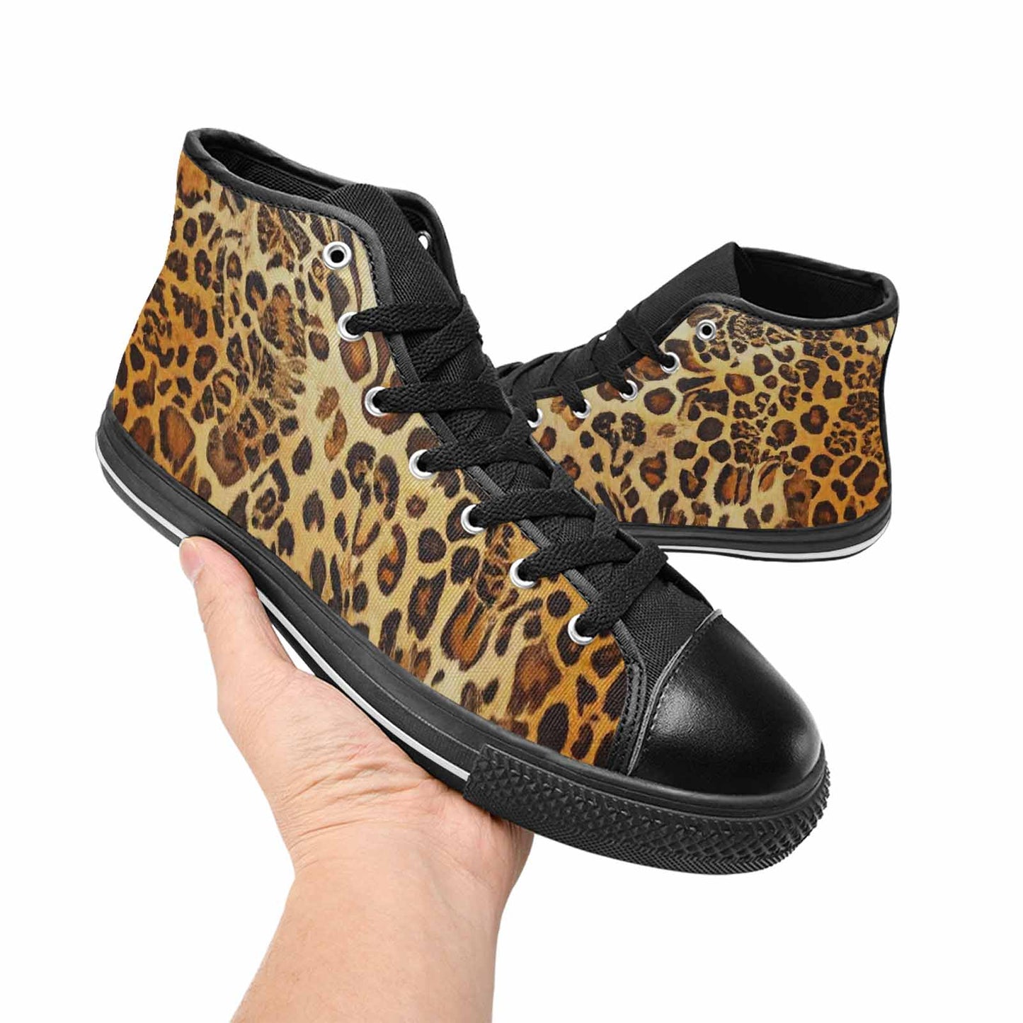 MEN'S Animal Print High Top Canvas Vibrant Chaos Shoes