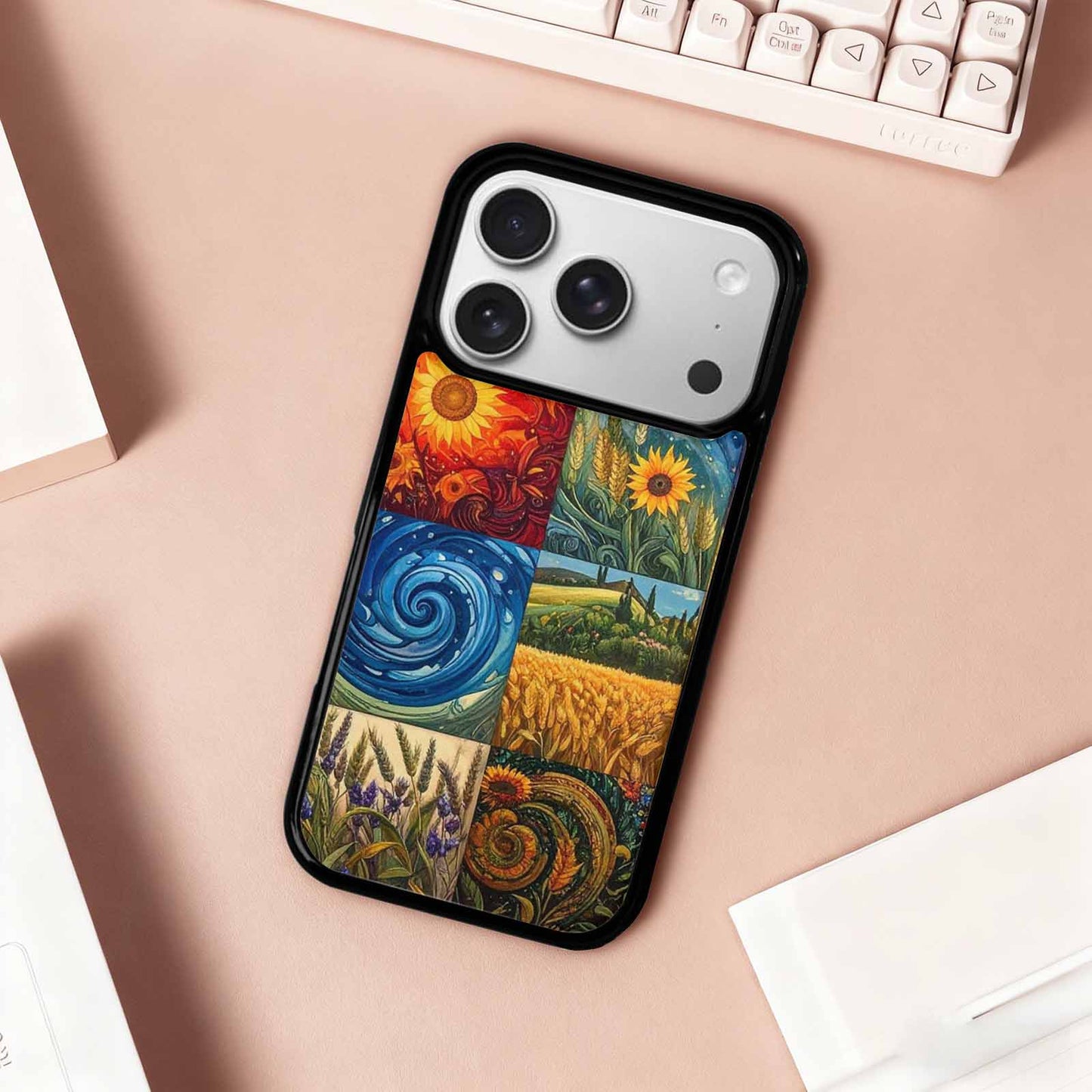 iPhone 17 Pro Case — Small Van Gogh Style Swirl Galaxy, Unique Phone Case Design