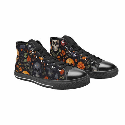 MEN'S Skulls - Halloween High Top Canvas Vivid Custom Sneakers
