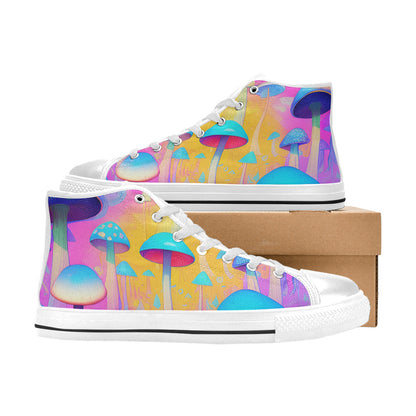 MEN'S Cc Mushroom Art 3 High Top Canvas Vibrant Chaos Shoes