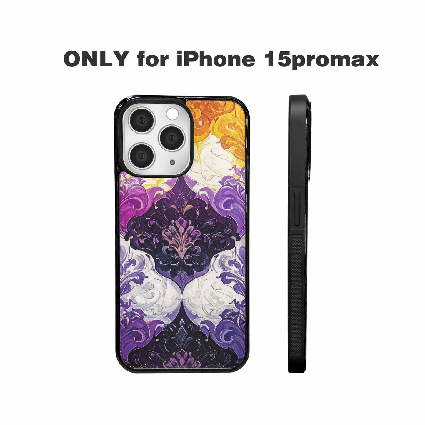 iPhone 15 Pro Max Case — Nonbinary Flag Color Theme Small Rainbow, Custom Phone Case