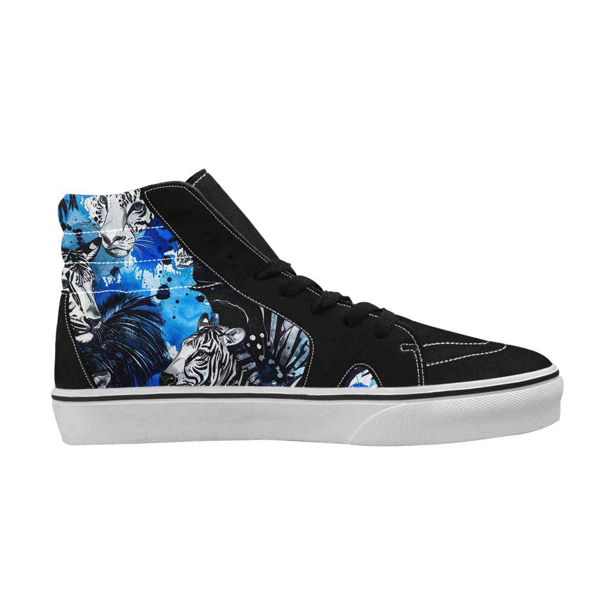 MEN'S Animal Print High Top Canvas Surreal Custom Shoes