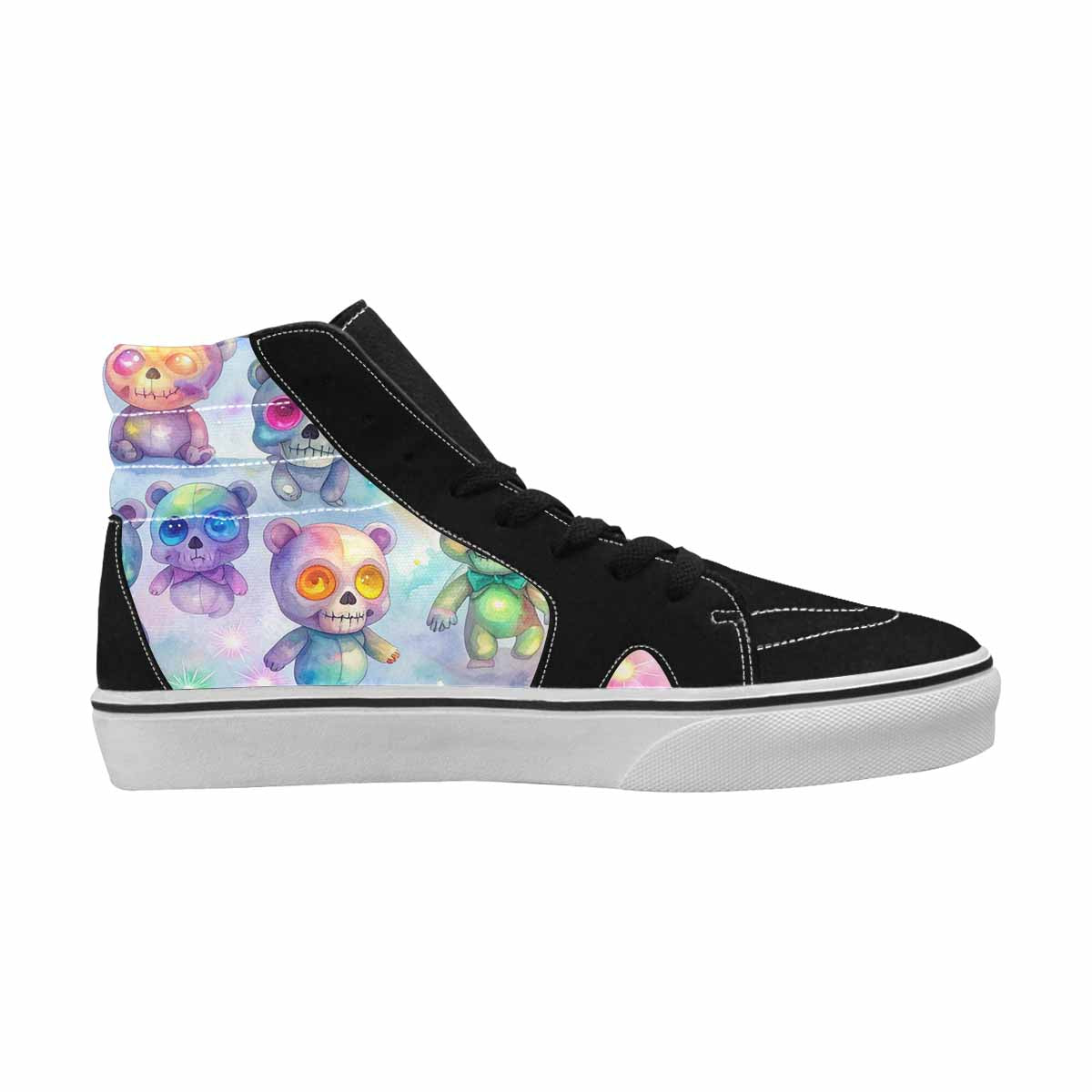 MEN'S Rainbow Teddy Skeletons Eye High Top Canvas Dreamcore Custom Shoes