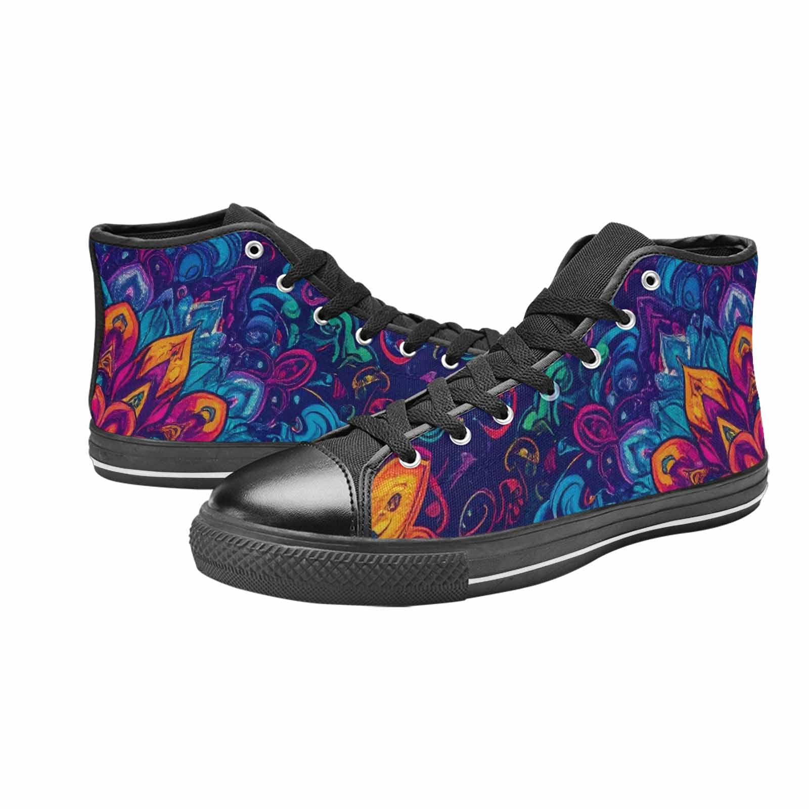 MEN'S Tie Dye Mandala High Top Canvas Y2K Shoes
