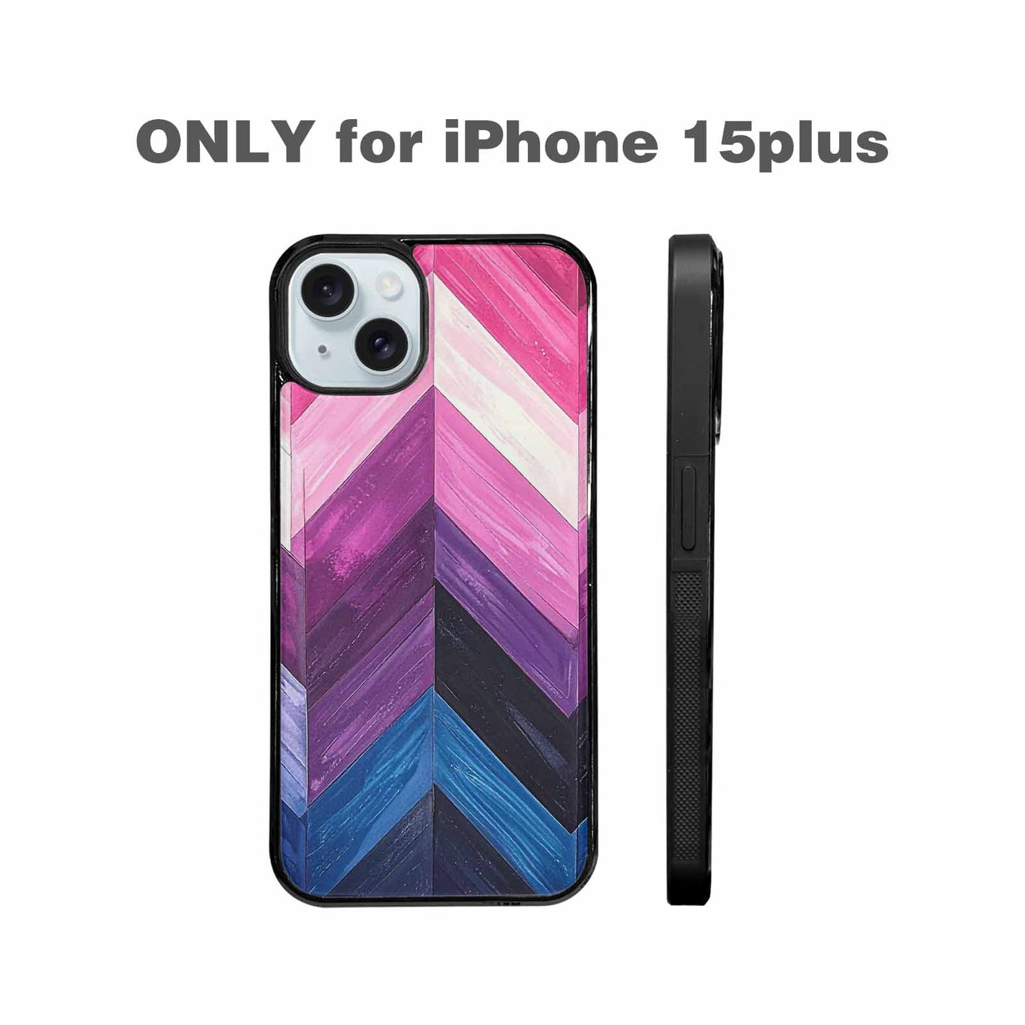 iPhone 15 Plus Case — Genderfluid Flag Color Theme Small Rainbow, Unique Phone Case Design