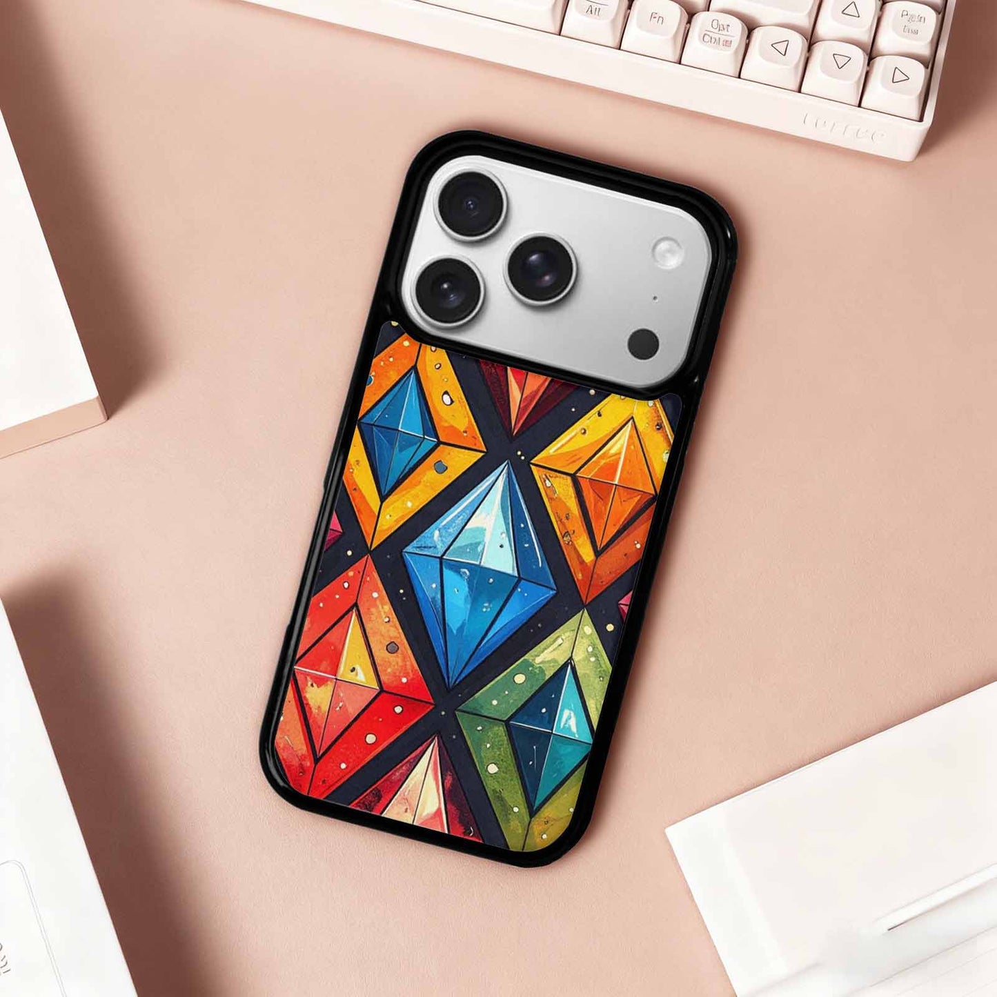 iPhone 17 Pro Case — Vintage Summer Diamond Retro Vintage, Customized Protective Case