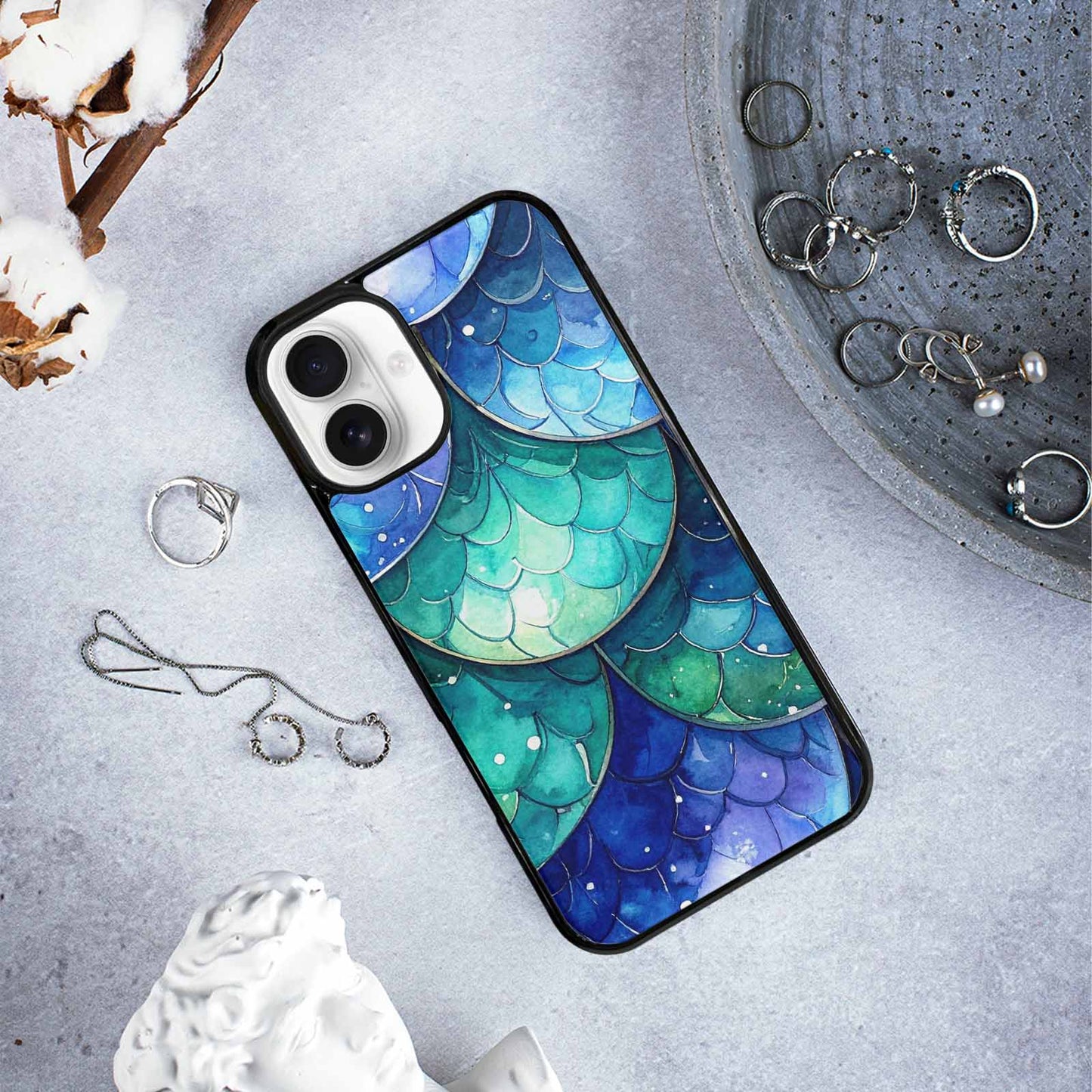 iPhone 16 Plus Case — Mermaid Scale, Customized Protective Case