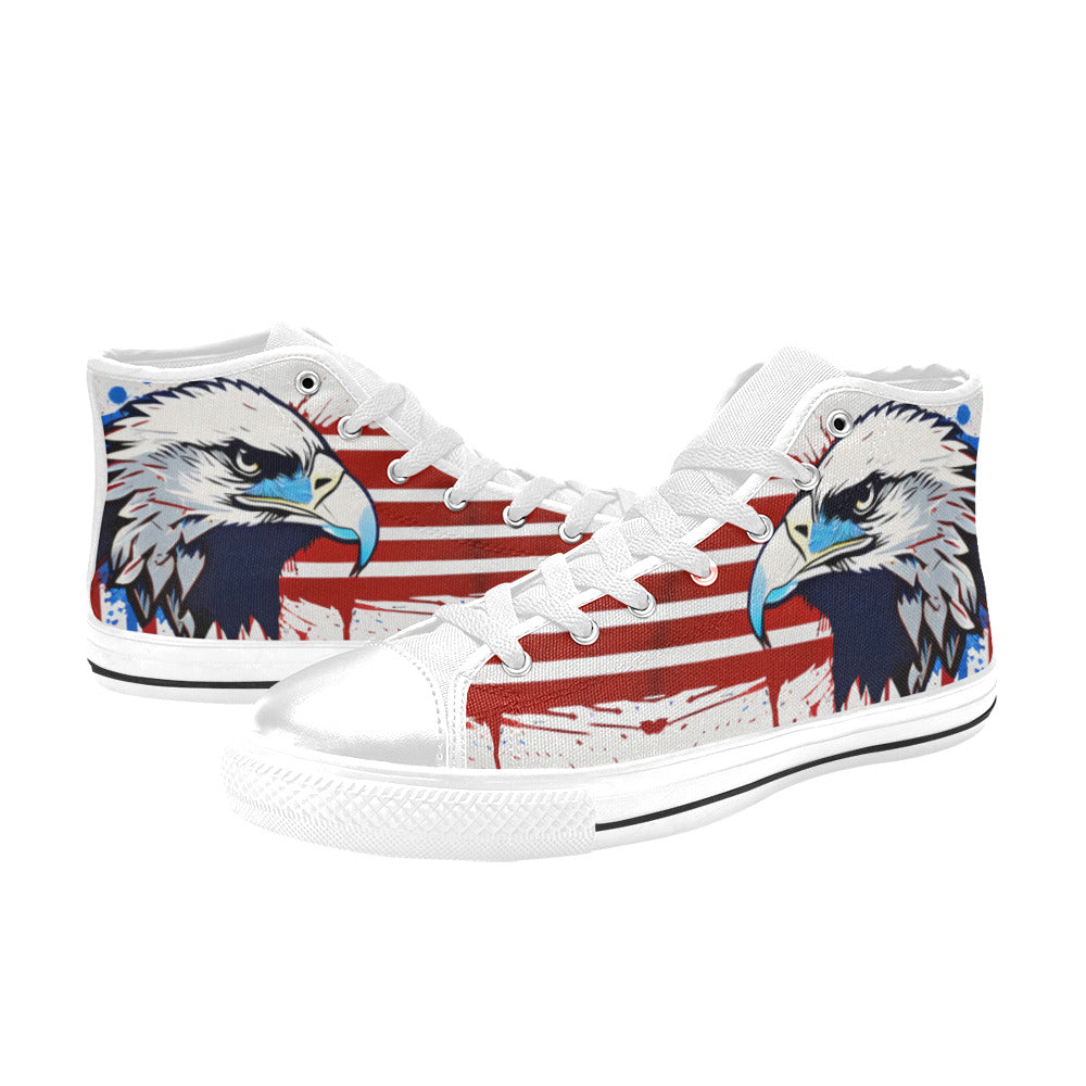 MEN'S Patriotic Eagle Art Men’S High Top Canvas Dreamcore Custom Shoes