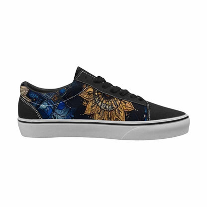 WOMEN'S Mandala Medallion Lace-Up Canvas Neon Fantasy Custom Shoes