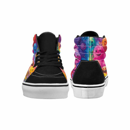 MEN'S Smiley Facessmiley Faces  High Top Canvas Aesthetic Custom Shoes