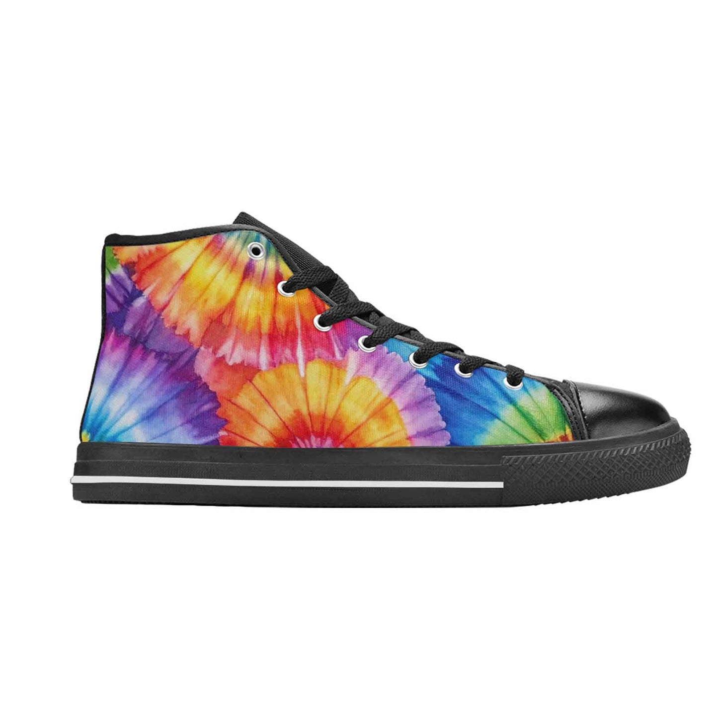 MEN'S Tie Dye - High Top Canvas Cottagecore Custom Shoes