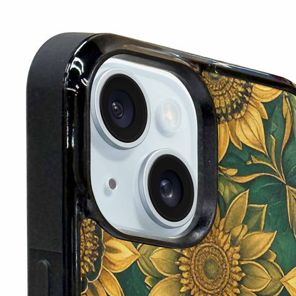 iPhone 15 Plus Case — Sunflower Mandala Kaleidoscope Custom, Custom Designed Case Cover