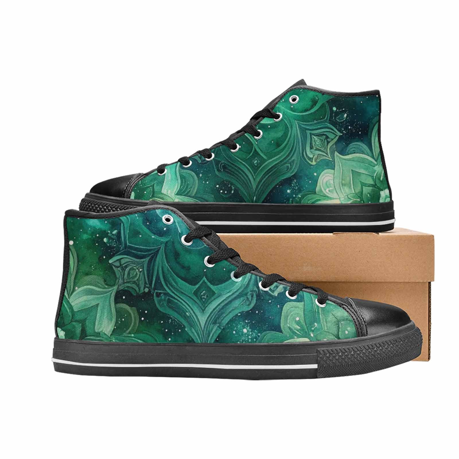 MEN'S Galaxy Art - High Top Canvas Grunge Shoes