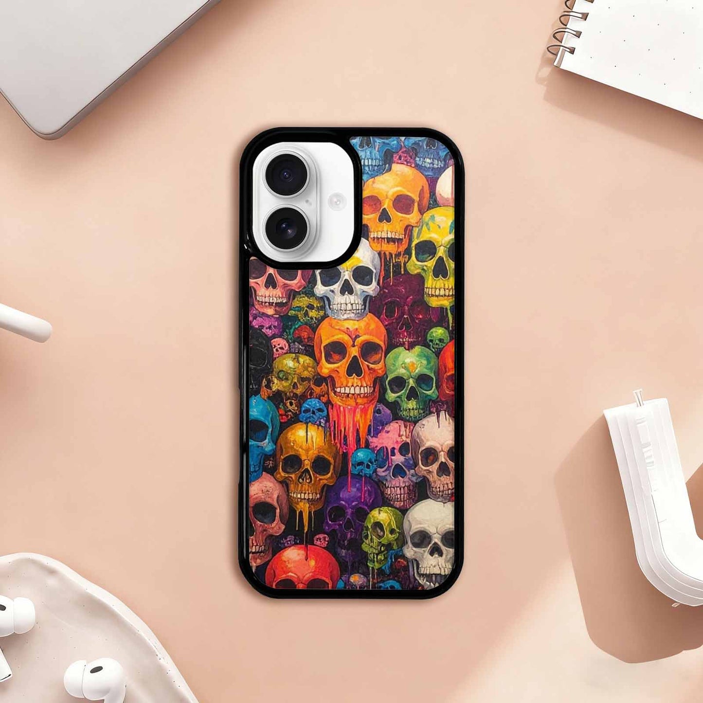iPhone 17 Case — Skulls (general) Skulls Pattern Gothic Skulls, Personalized Phone Case
