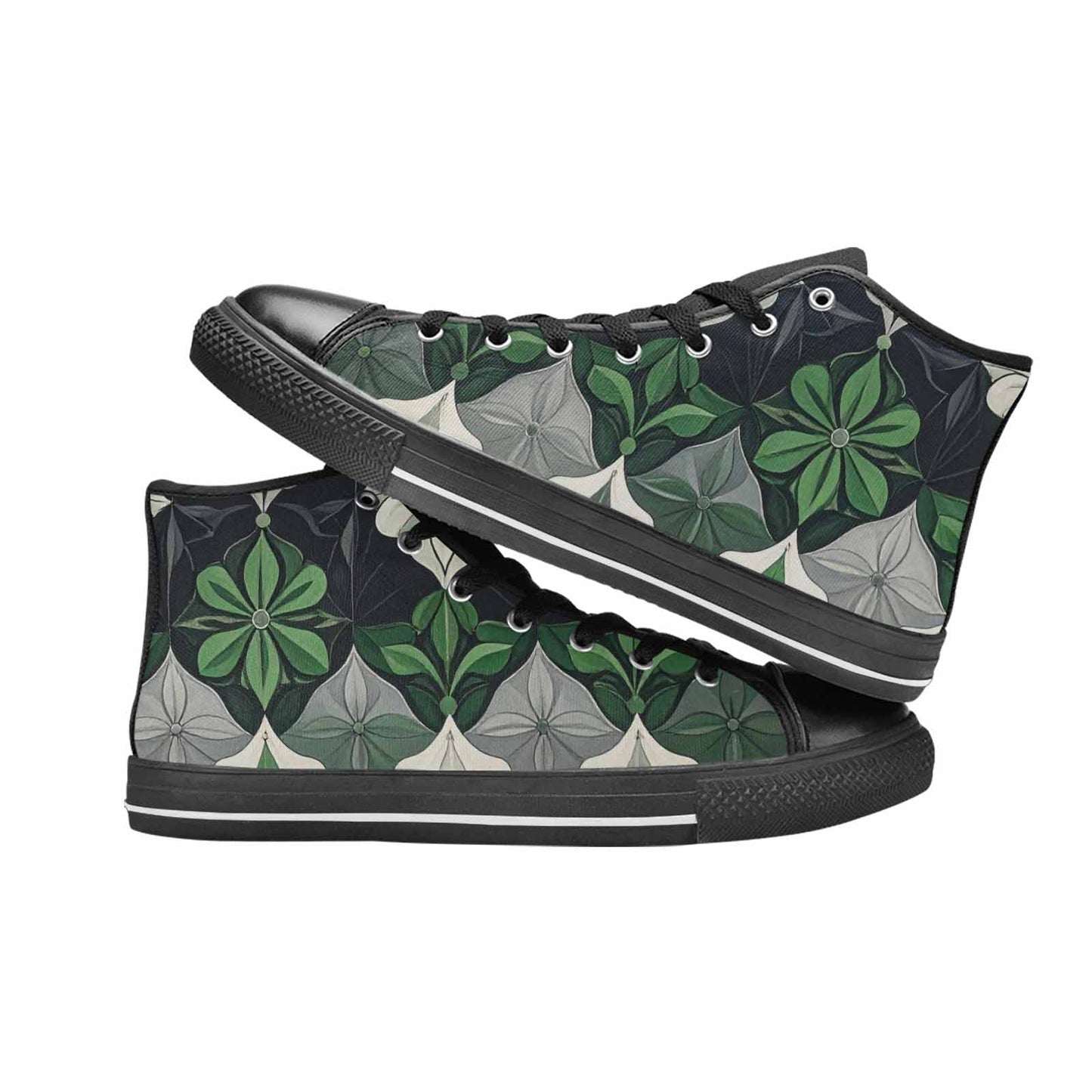 MEN'S Aromantic Flag Color High Top Canvas Aesthetic Custom Shoes