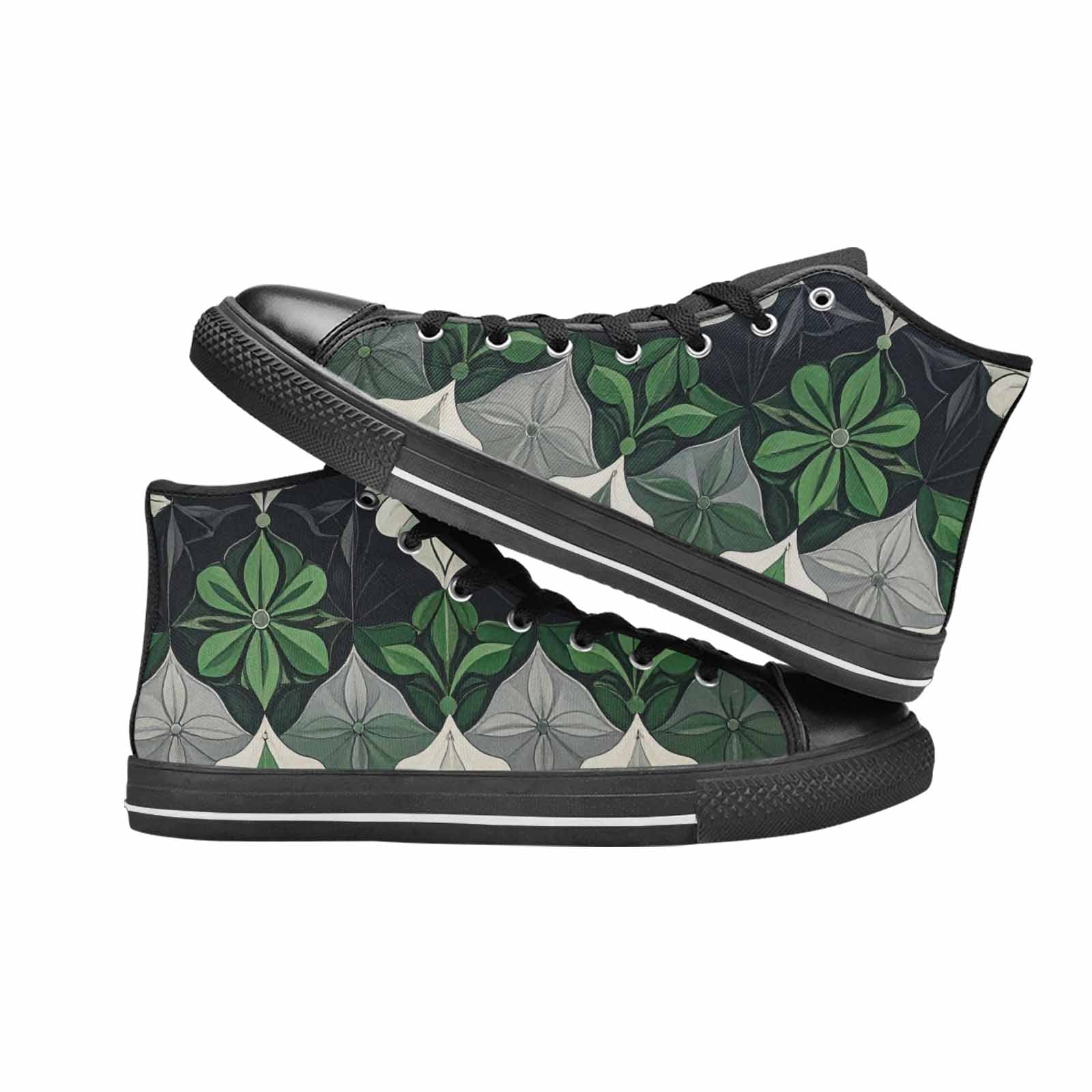MEN'S Aromantic Flag Color High Top Canvas Aesthetic Custom Shoes
