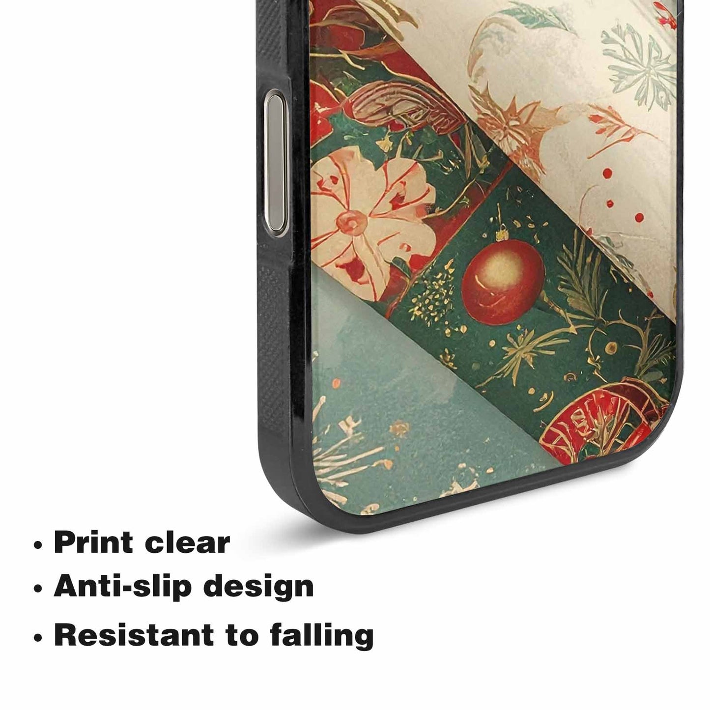 iPhone 16 Pro Case — Christmas Wrapping Paper Pattern Art Wallpaper, Original Design Phone Case