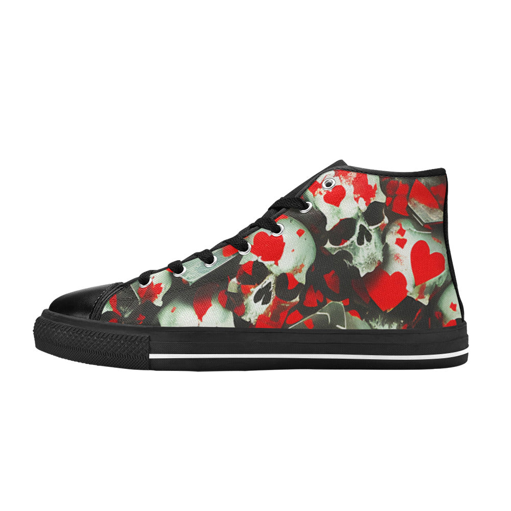 MEN'S Splatter Skulls Men’S High Top Canvas Aesthetic Sneakers